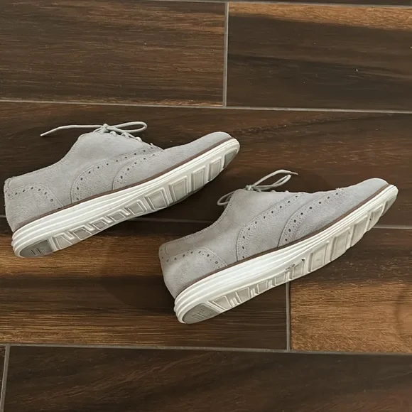 Cole Haan Suede Grand Wingtip II Lace Up Loafer - Picture 4 of 7